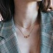 Linda Tahija Linked Necklace - Rose Gold