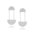 Linda Tahija Silver Hemisphere Earrings