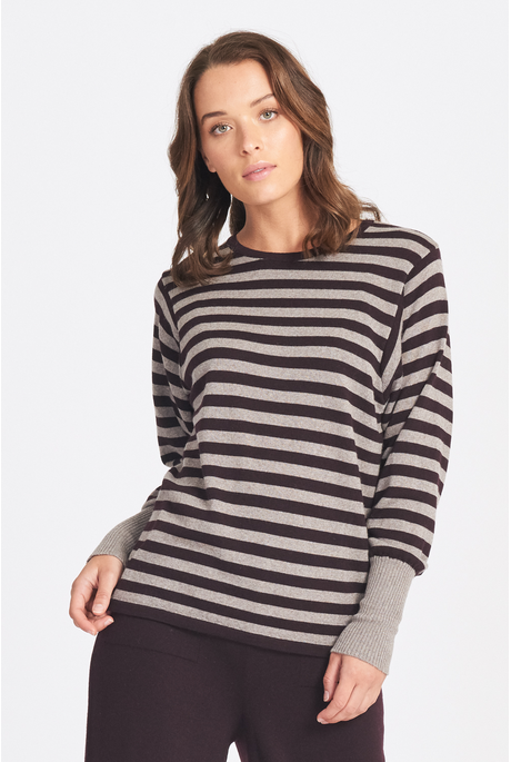 Optimum Funky Sleeve Stripe Jumper