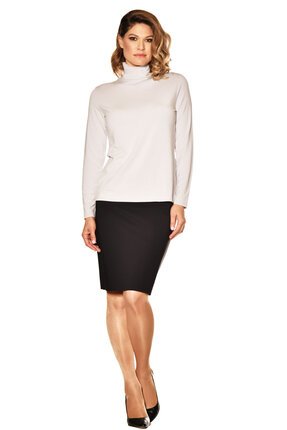 Paula Ryan Easy Fit Long Sleeve Polo Neck-tops-Diahann Boutique