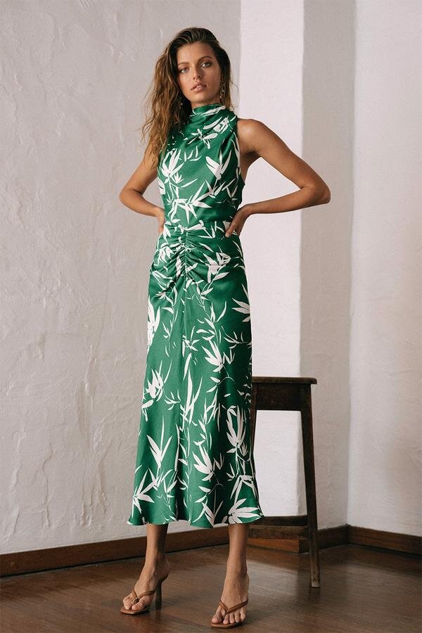 scarf midi dress