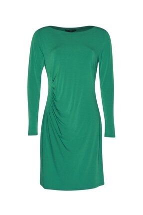 Paula Ryan Side Ruched Long Sleeve Dress-dresses-Diahann Boutique