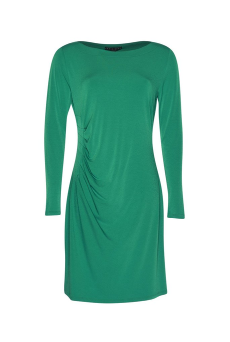 Paula Ryan Side Ruched Long Sleeve Dress