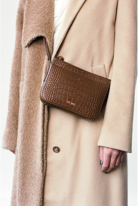 Yu Mei Vi Bag Cognac Croc