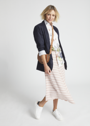 Madly Sweetly Fine Line Skirt-skirts-Diahann Boutique