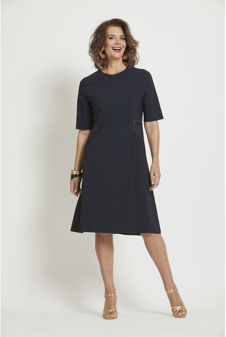 Paula Ryan Cut Away Seams S/S Dress