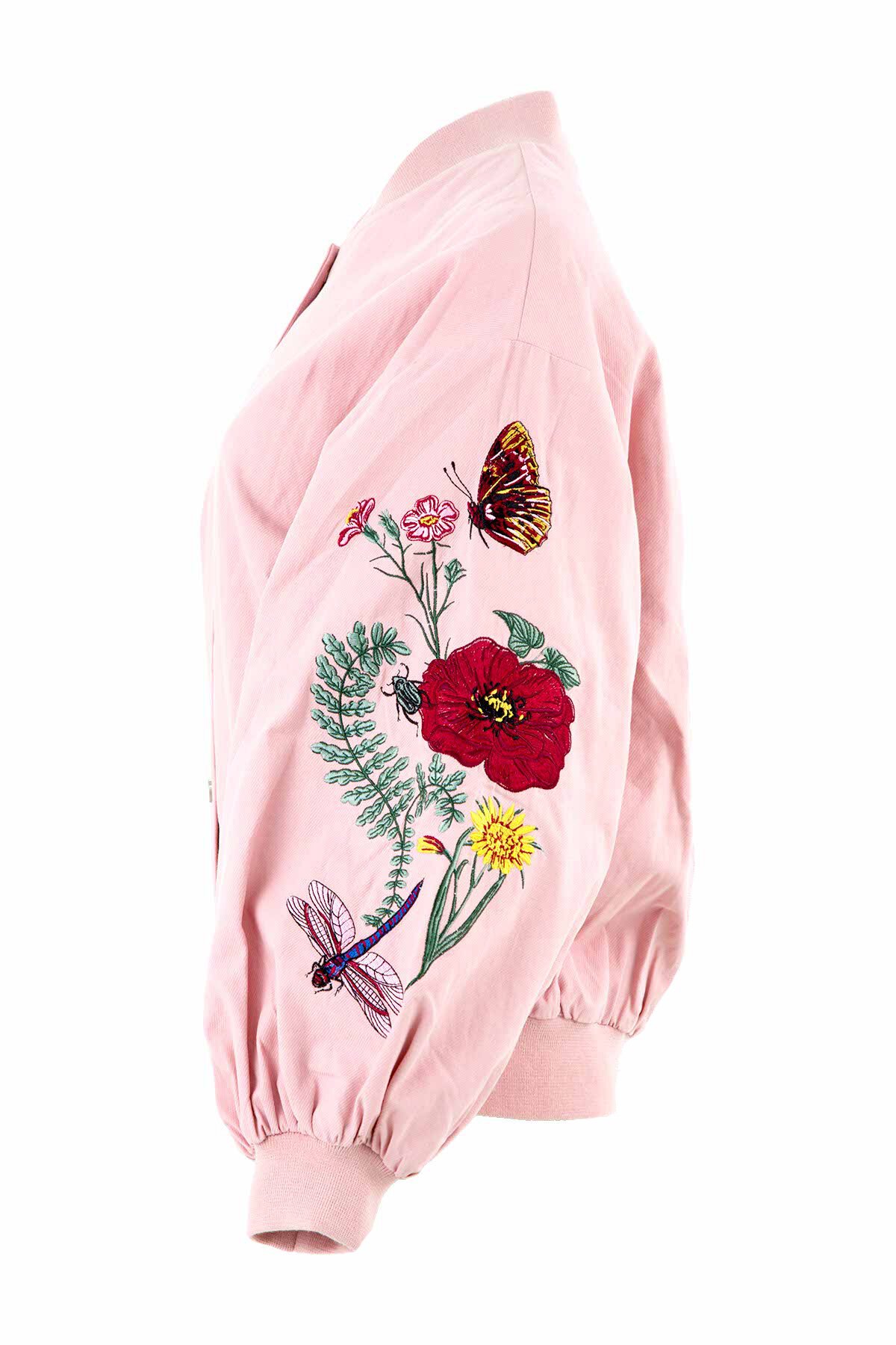 週末限定セール⟡POPPY DOUBLE-SLEEVECUT JACKET Shop Floral Printed Jacket with Long Sleeves and Zip Closure