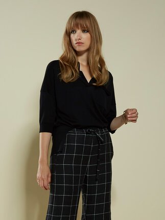 Caroline Sills Violeta Relaxed Polo-tops-Diahann Boutique