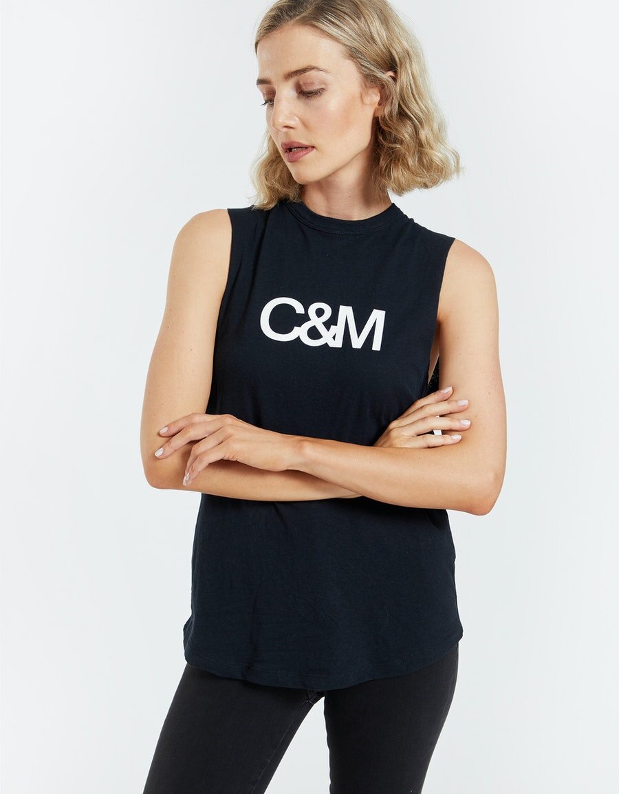 c&m logo tank dress