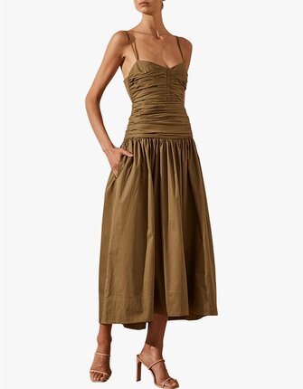 Shona Joy Amaia Ruched Midi Dress-dresses-Diahann Boutique