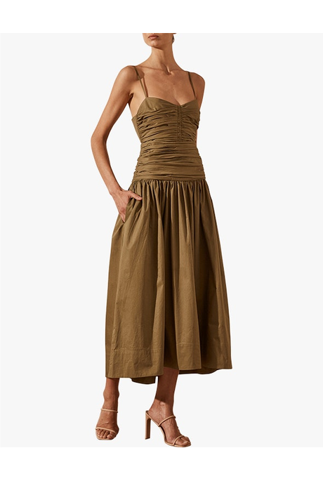 Shona Joy Amaia Ruched Midi Dress