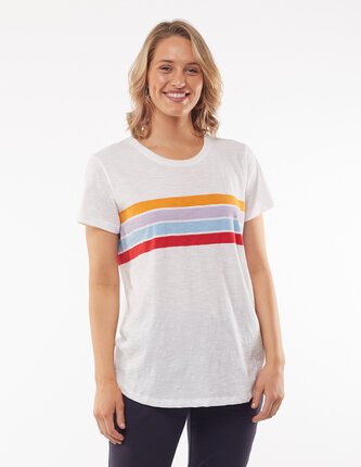 Elm Balmy Stripe S/S Tee-tops-Diahann Boutique