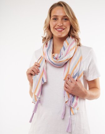 Elm Sunset Stripe Scarf-accessories-Diahann Boutique