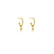 Linda Tahija Star Base Hoop Earrings