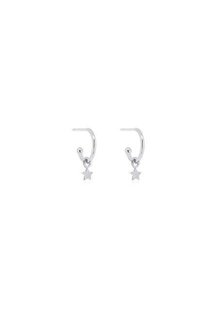 Linda Tahija Star Base Hoop Earrings