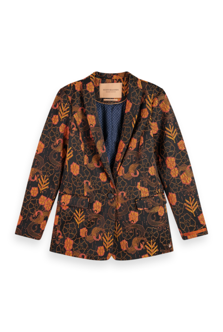Scotch and Soda Floral Single Breast Blazer