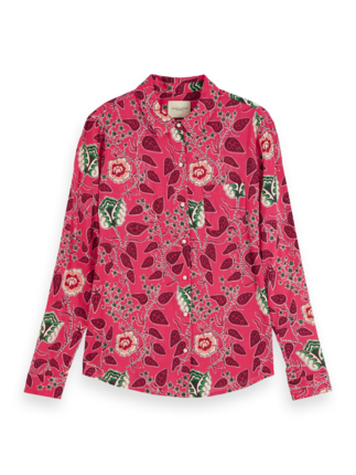 Scotch and Soda Pink Print Shirt-tops-Diahann Boutique