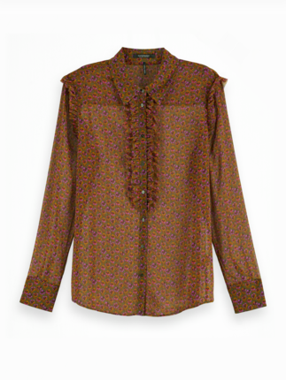 Scotch and Soda Ruffle Shirt-tops-Diahann Boutique