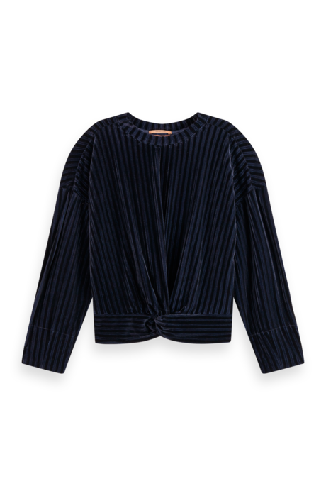 Scotch and Soda Velvet Crewneck Top