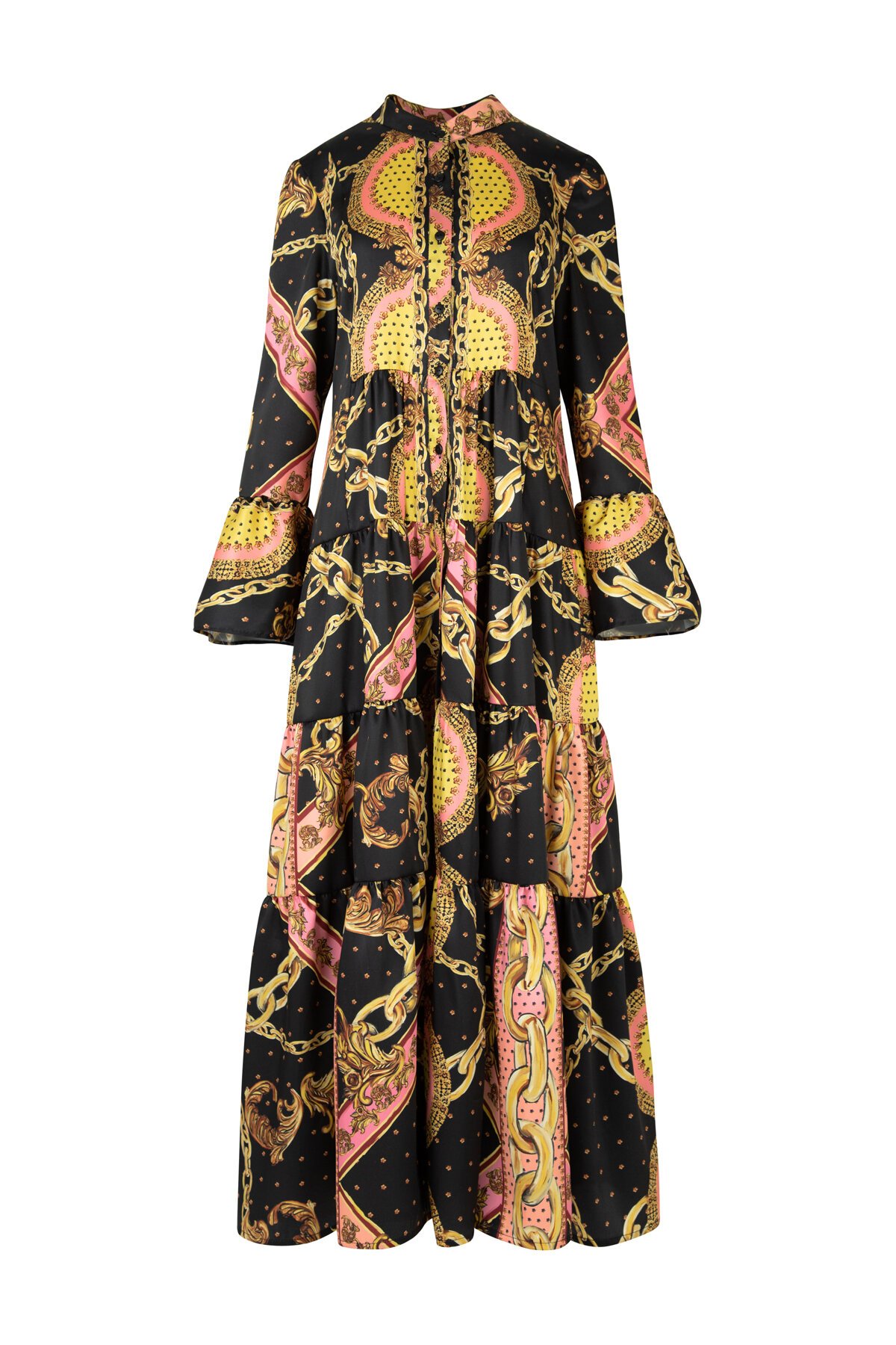 green emerald velvet dress Golden Dawn Floral Sleeve Maxi Dress – THREE OF SOMETHING