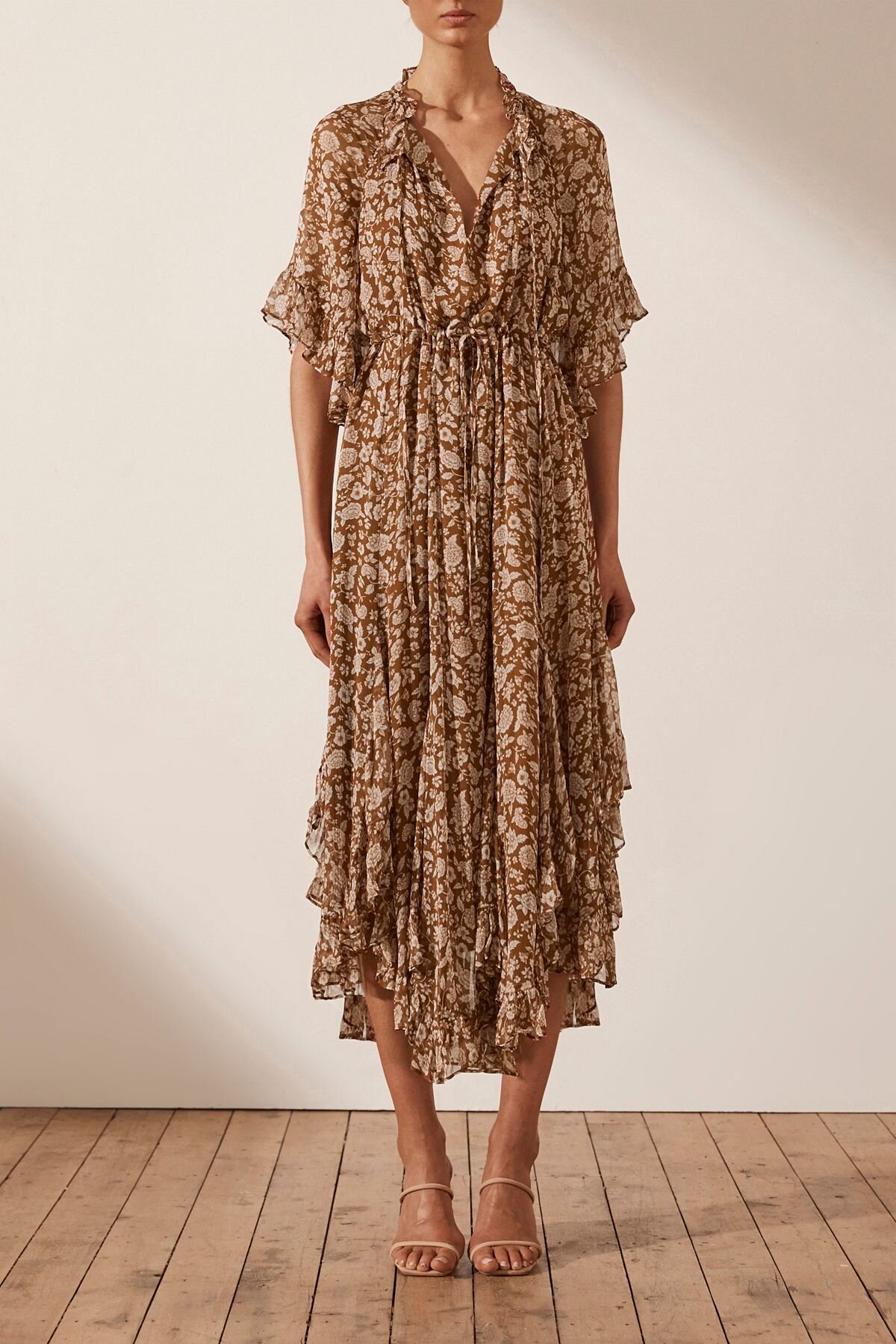 zimmermann melody shirred waist dress