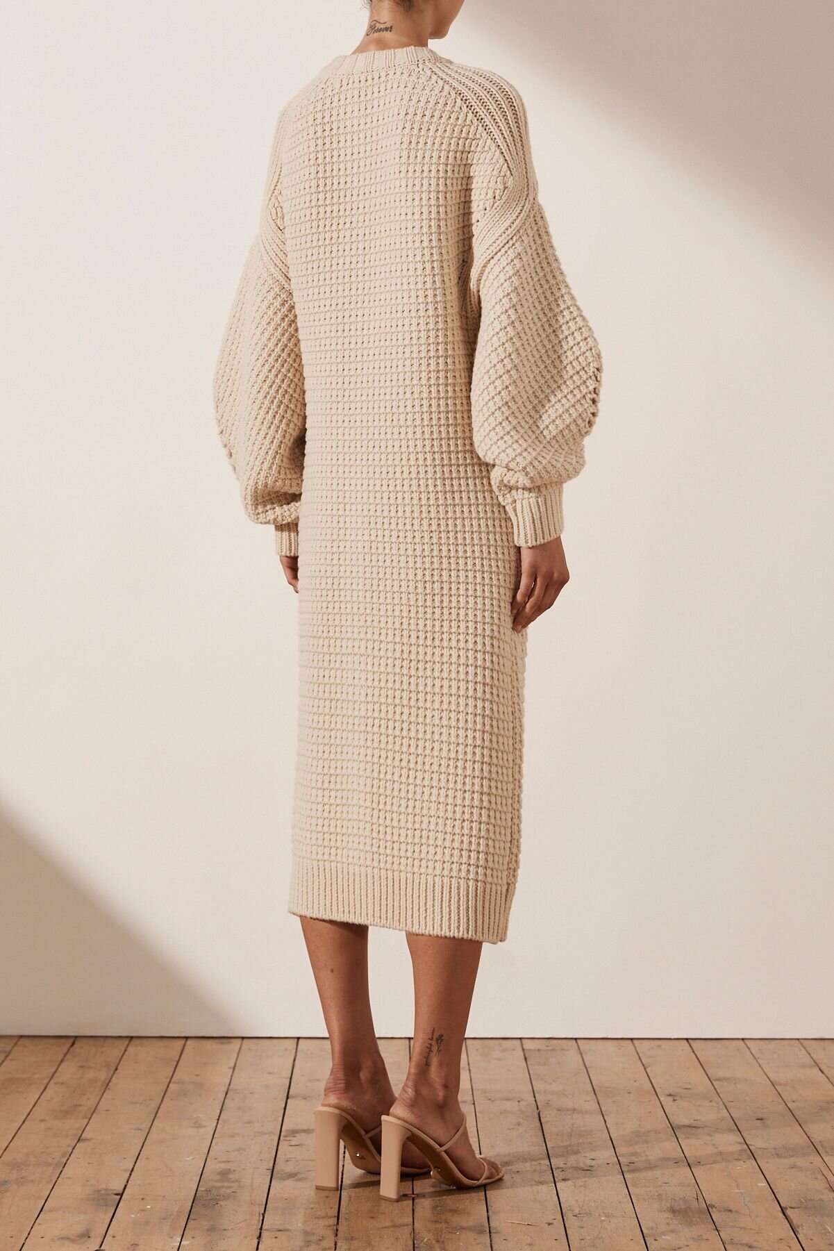 shona joy knit dress Shona Joy PIPER COCOON SLEEVE CABLE MIDI CARDIGAN - Cardigans : Diahann  Boutique