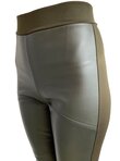 Sabatini LEATHER PONTI PANTS OLIVE