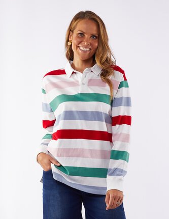 Elm CATHERINE STRIPE RUGBY-tops-Diahann Boutique