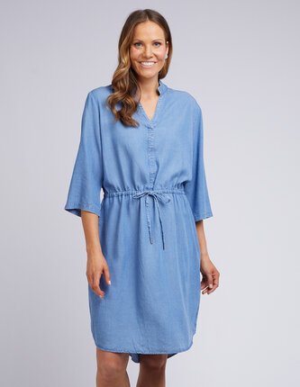 Elm CHELSIE CHAMBRAY DRESS-dresses-Diahann Boutique