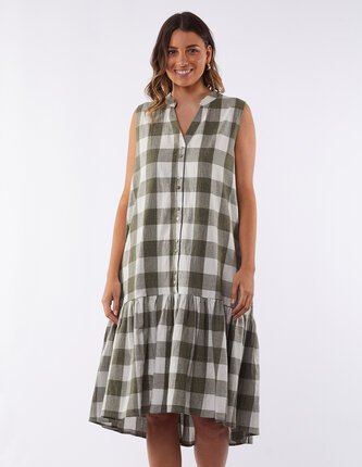 Foxwood YARRA CHECK DRESS-dresses-Diahann Boutique