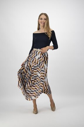Paula Ryan PANEL PLEAT AND DRAPE SKIRT-skirts-Diahann Boutique