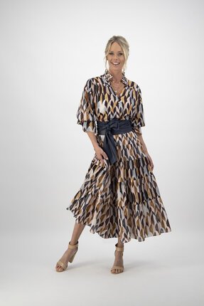 Paula Ryan TIERED DRESS-dresses-Diahann Boutique