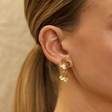 Linda Tahija HYDRANGEA DOUBLE DROP EARRING-accessories-Diahann Boutique