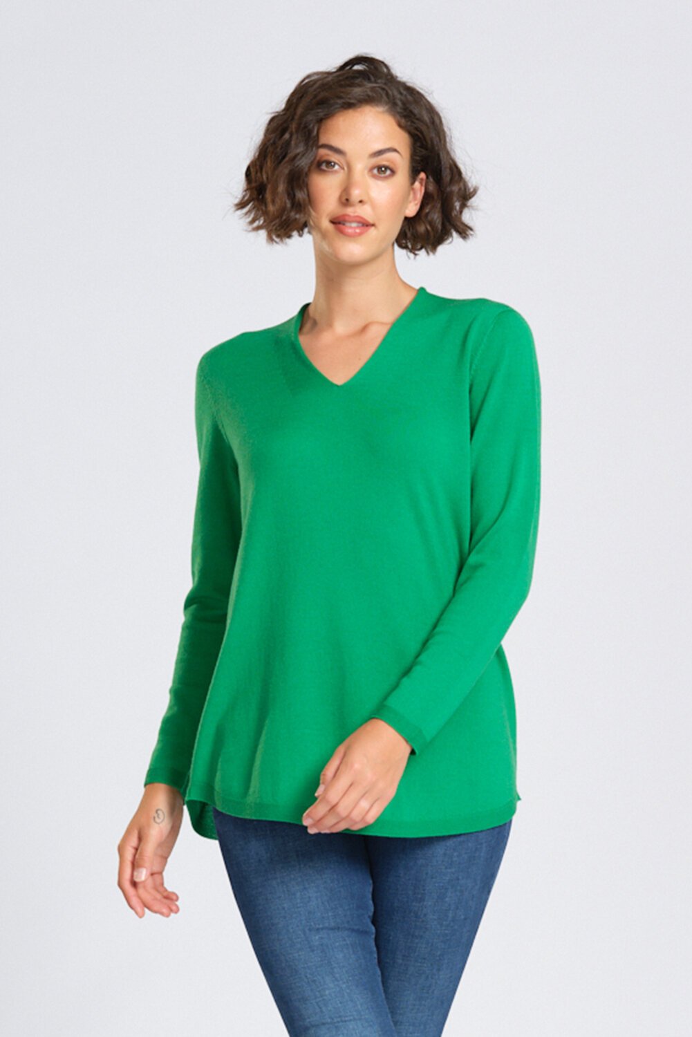 curved hem jumper
