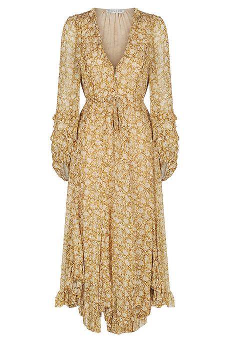 Shona Joy JULIA BALLOON SLEEVE GODET MIDI Dress - Brand-Shona Joy : Diahann Boutique - Shona Joy W22