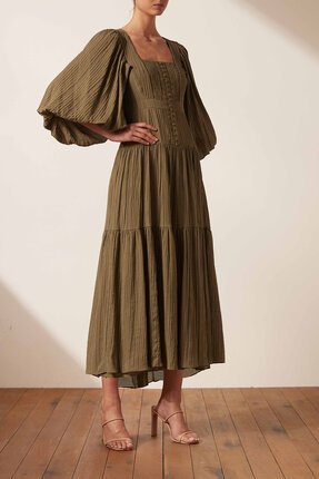 Shona Joy MILA SQUARE NECK MIDI Dress-dresses-Diahann Boutique