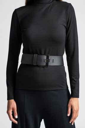 Paula Ryan SQUARED BUCKLE LEATHER BELT(2 Colours)-accessories-Diahann Boutique
