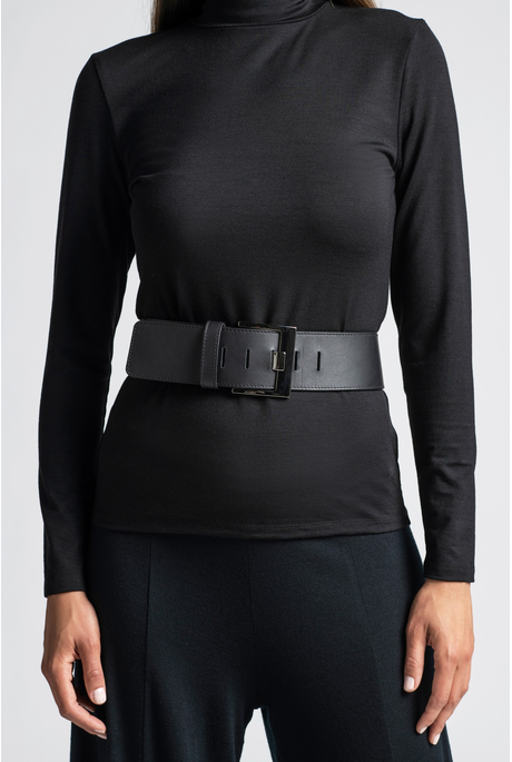 Paula Ryan SQUARED BUCKLE LEATHER BELT(2 Colours)