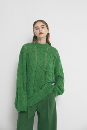 Camilla and Marc LUNA CABLE KNIT CREW-jumpers-Diahann Boutique