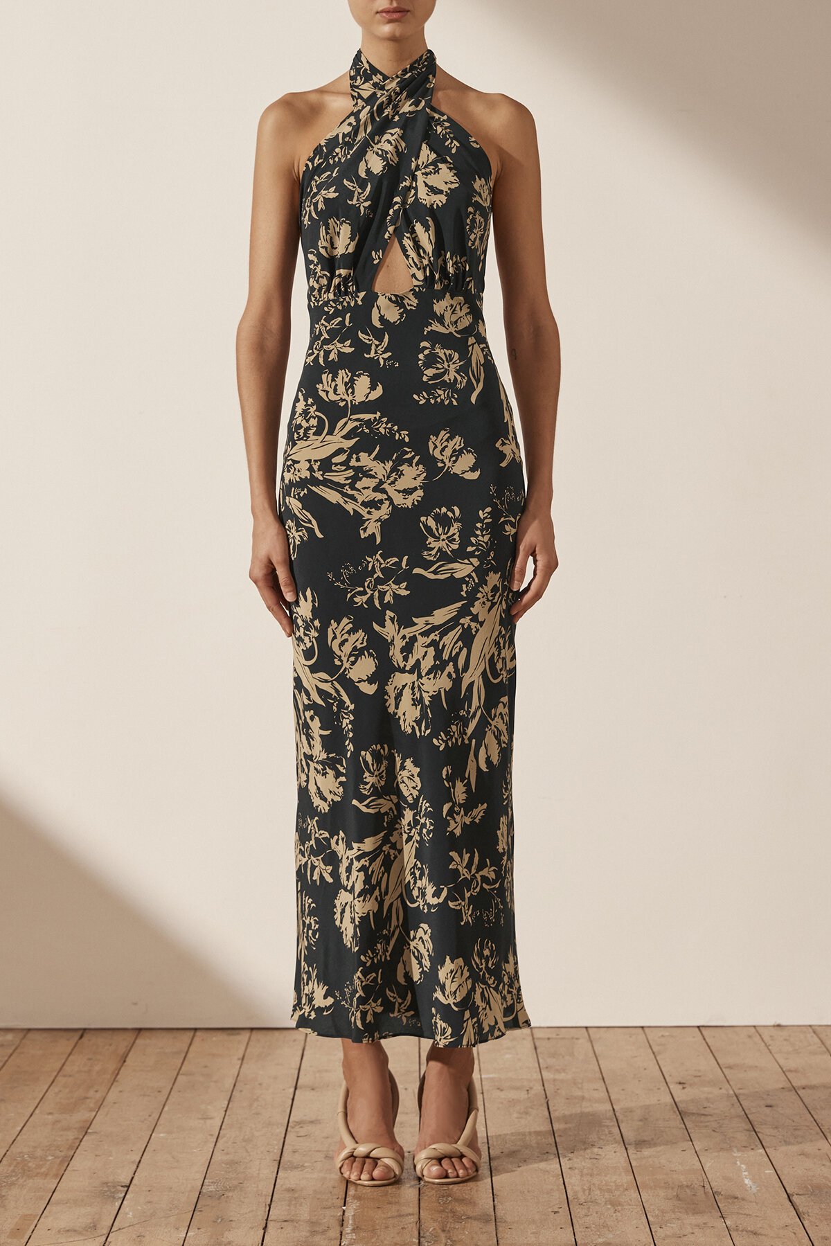 Shona Joy DAWN CROSSED FRONT HALTER BIAS Dress BrandShona Joy