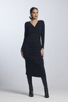 Paula Ryan SIDE GATHER CROSSOVER Dress