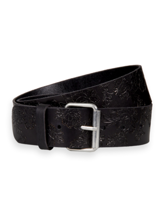 Scotch and Soda DEBOSSED LEATHER Belt-accessories-Diahann Boutique