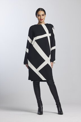 Paula Ryan GRAPHIC BOAT NECK Dress-dresses-Diahann Boutique