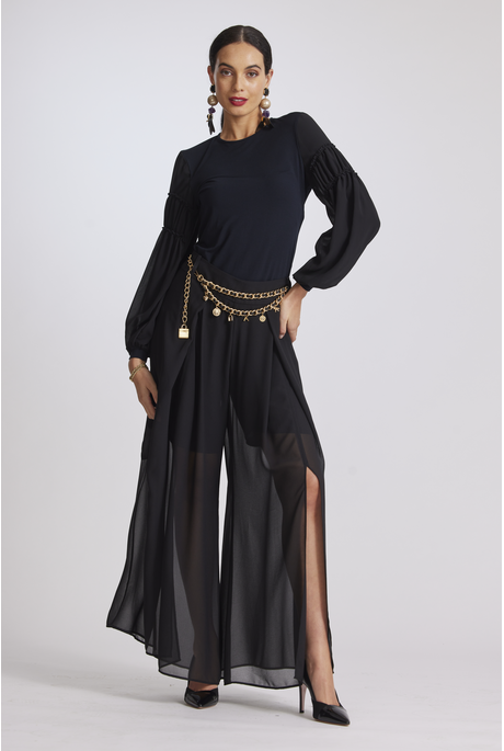 PAULA RYAN ESSENTIALS Scoop Neck Long Sleeve Swing Tunic - MicroModal