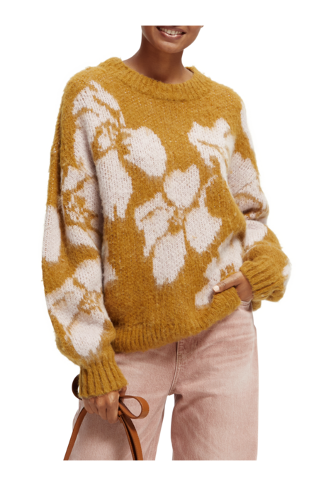 Scotch and Soda BRUSHED ABSTRACT FLORAL Pullover