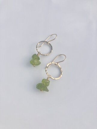 Within HAMMERED ORB Earring - Peridot-jewellery-Diahann Boutique