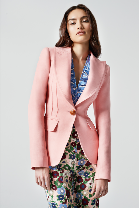 Smythe PINTUCK BLAZER CHALK PINK - Brand-Smythe : Diahann Boutique ...