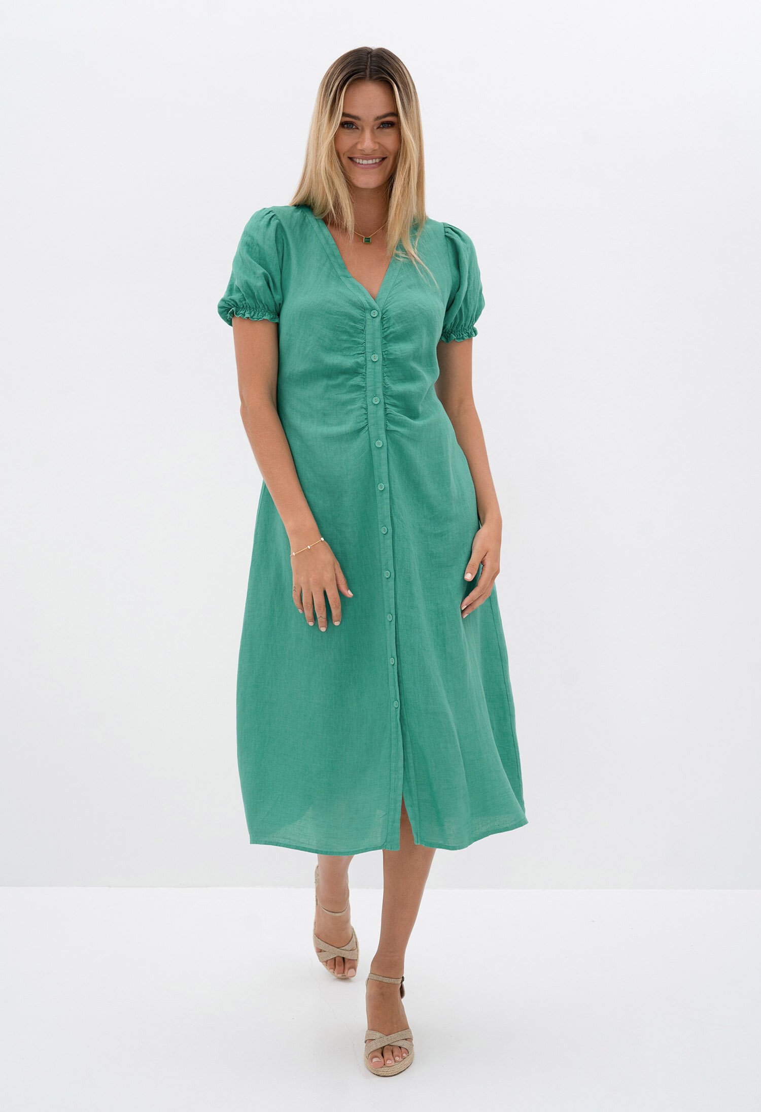 SAMPLE-Lovina Dress - Tan main image 1