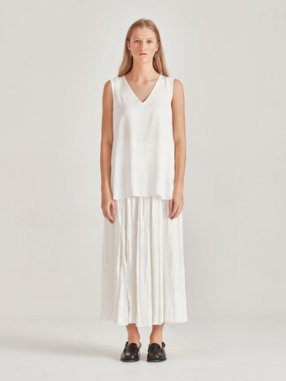 Caroline Sills BONNIE SATIN Tank-tops-Diahann Boutique