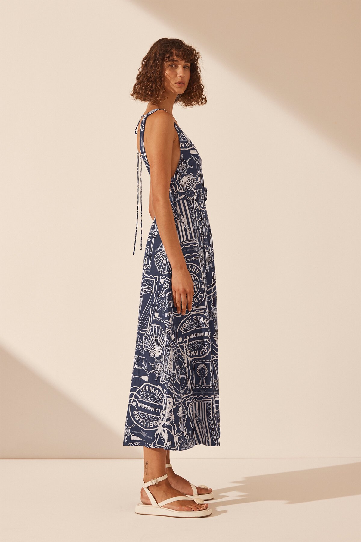 Shona Joy AMELIE LINEN PLUNGED PANELLED MIDI Dress - Dresses : Diahann  Boutique - Shona Joy S23